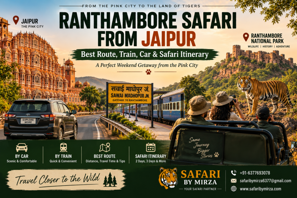 Ranthambore Safari from Jaipur by train and car with tiger safari